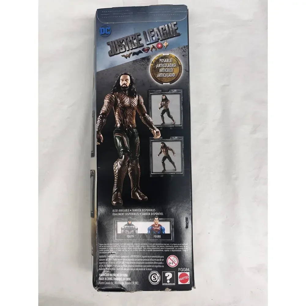 2 DC Justice League AQUAMAN & BATMAN Posable Action Figures! Never been open